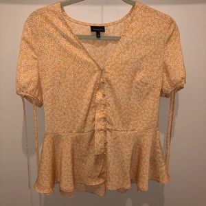 Target Orange Floral Top